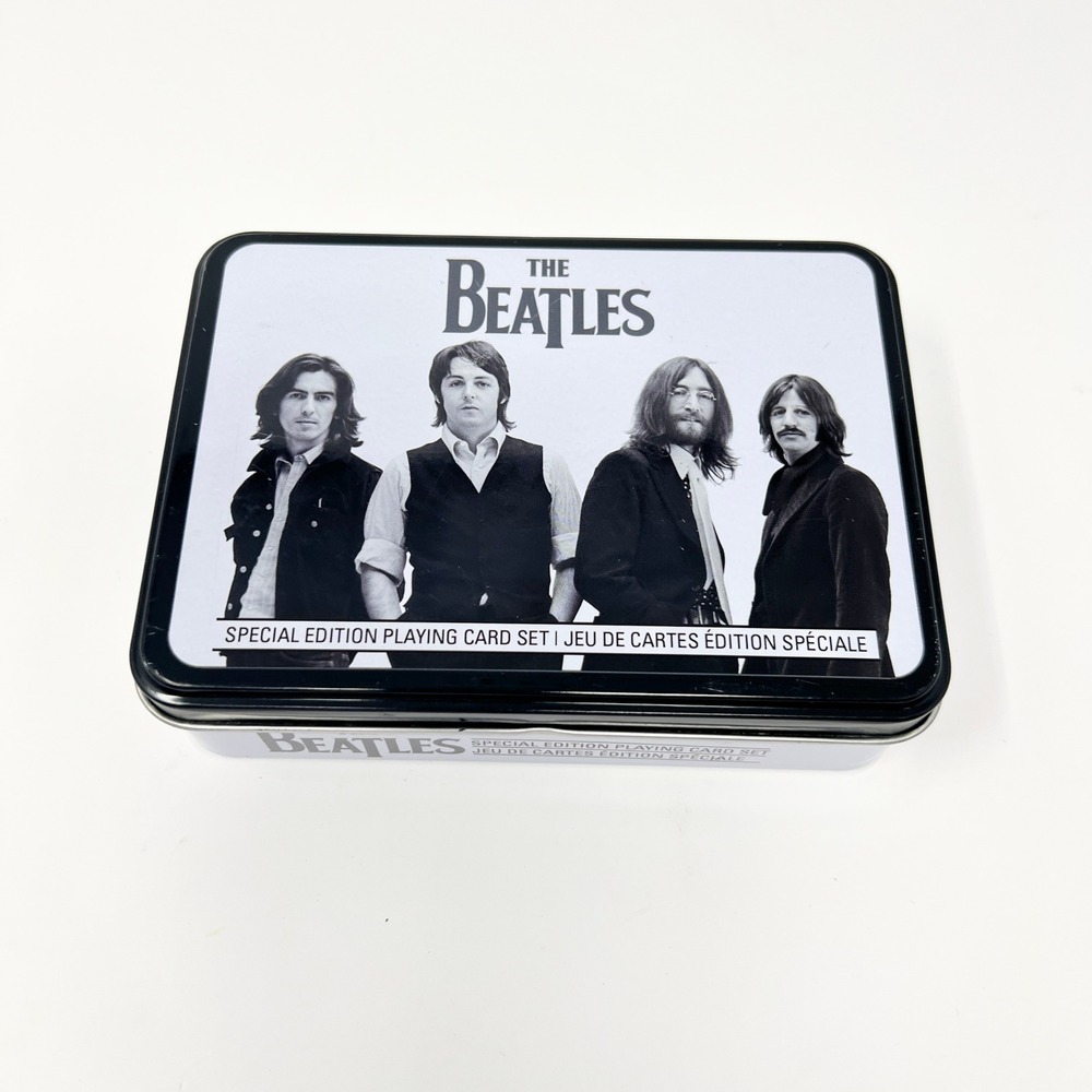 The Beatles Special Edition Playing Card Set Decks in Collector Tin Black White